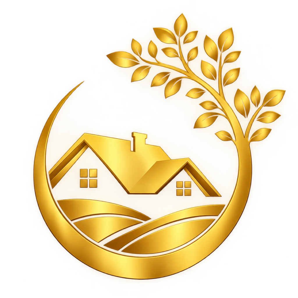 Homify Decore home decor logo with golden house and tree